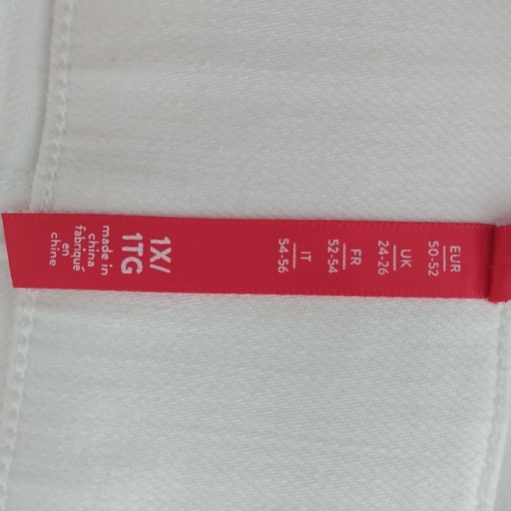 SPANX White Slim Panel Ankle Raw Hem Jegging Jeans 1X - Picture 9 of 15
